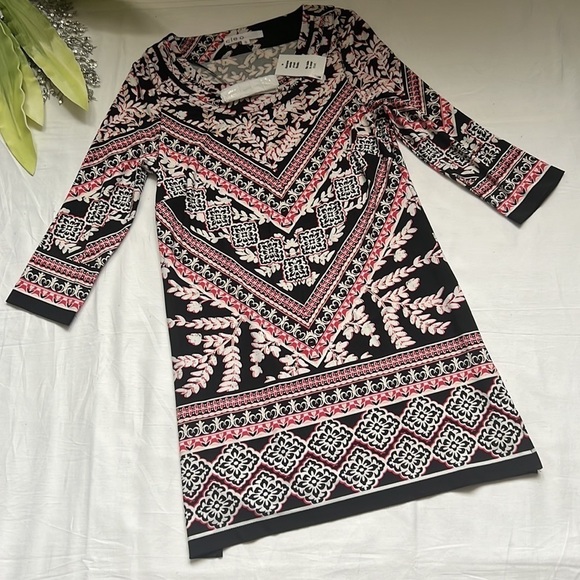 ⭐️nwt Cleo Mixed Print Shift Dress⭐️ - Picture 3 of 10